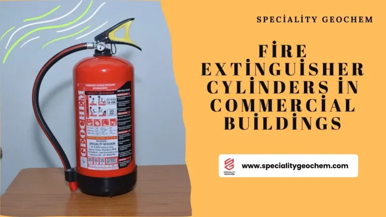 Fire extinguisher cylinders in commercial buildings