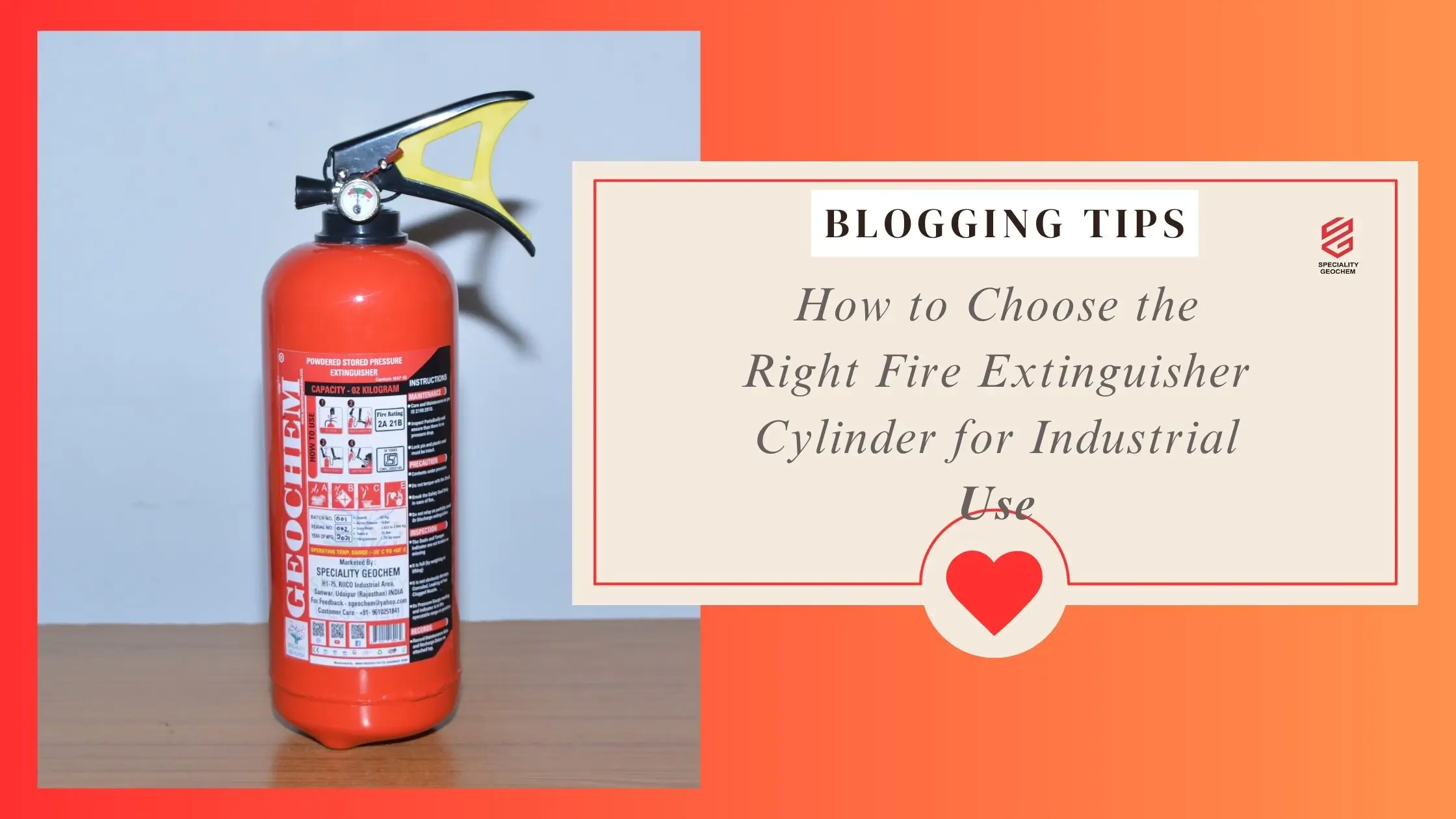 How to Choose the Right Fire Extinguisher Cylinder for Industry Use