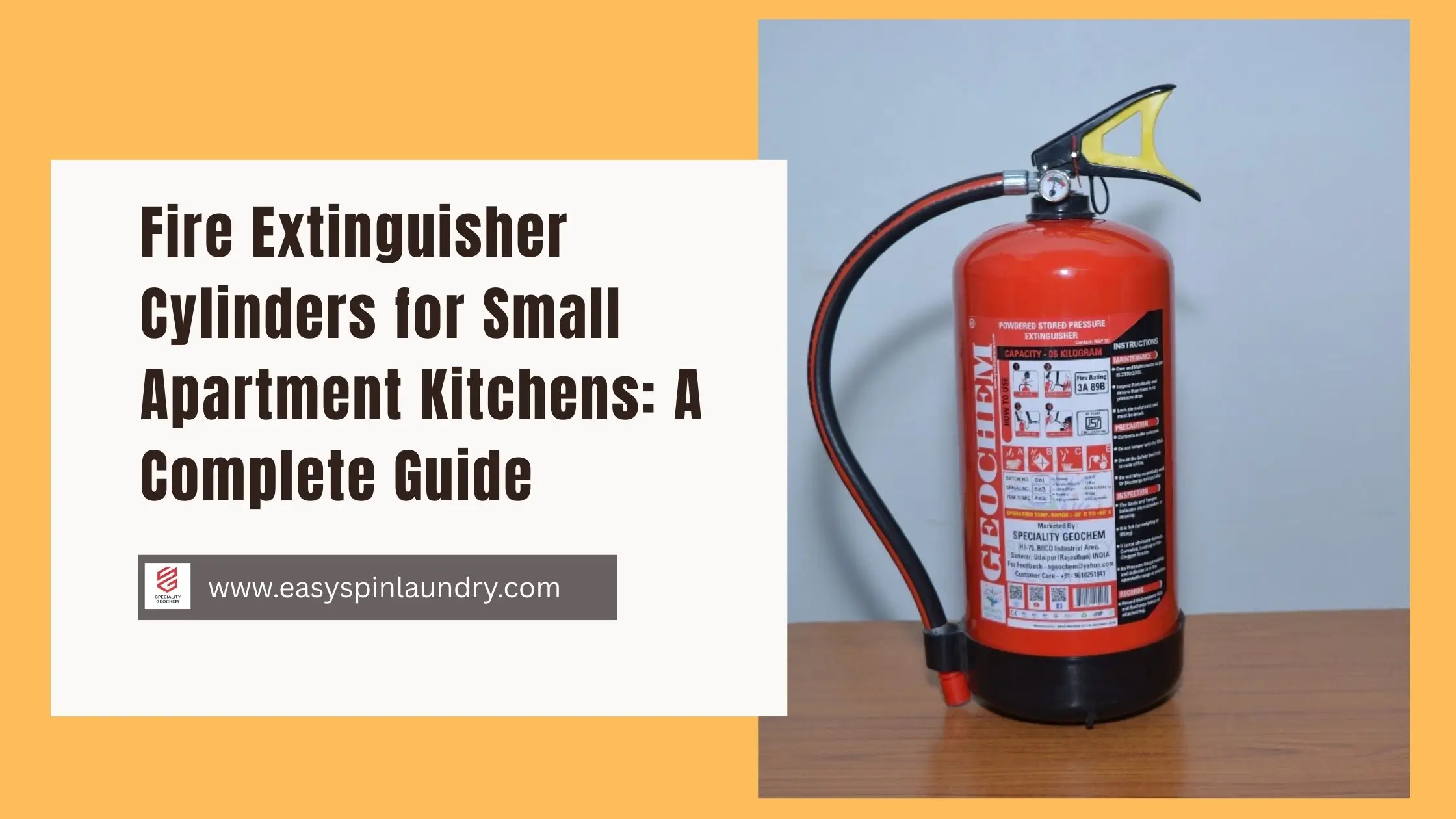 Fire Extinguisher Cylinders for Small Apartment Kitchens: A Complete Guide