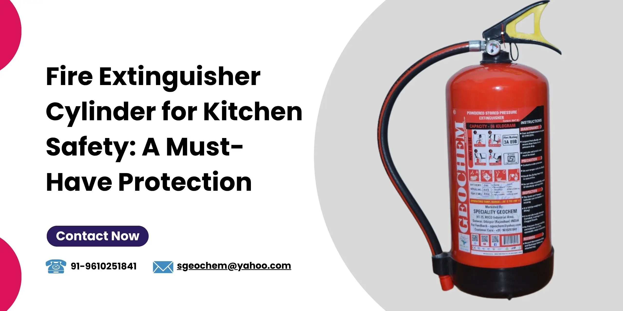 Fire Extinguisher Cylinder for Gas Stations and Fuel Storage Areas