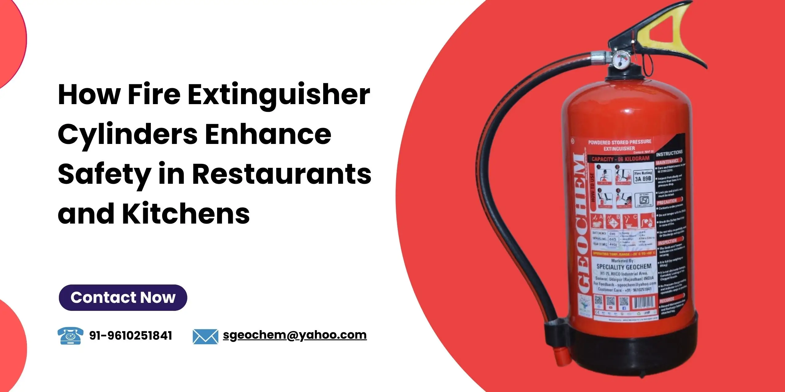 How Fire Extinguisher Cylinders Enhance Safety in Restaurants and Kitchens