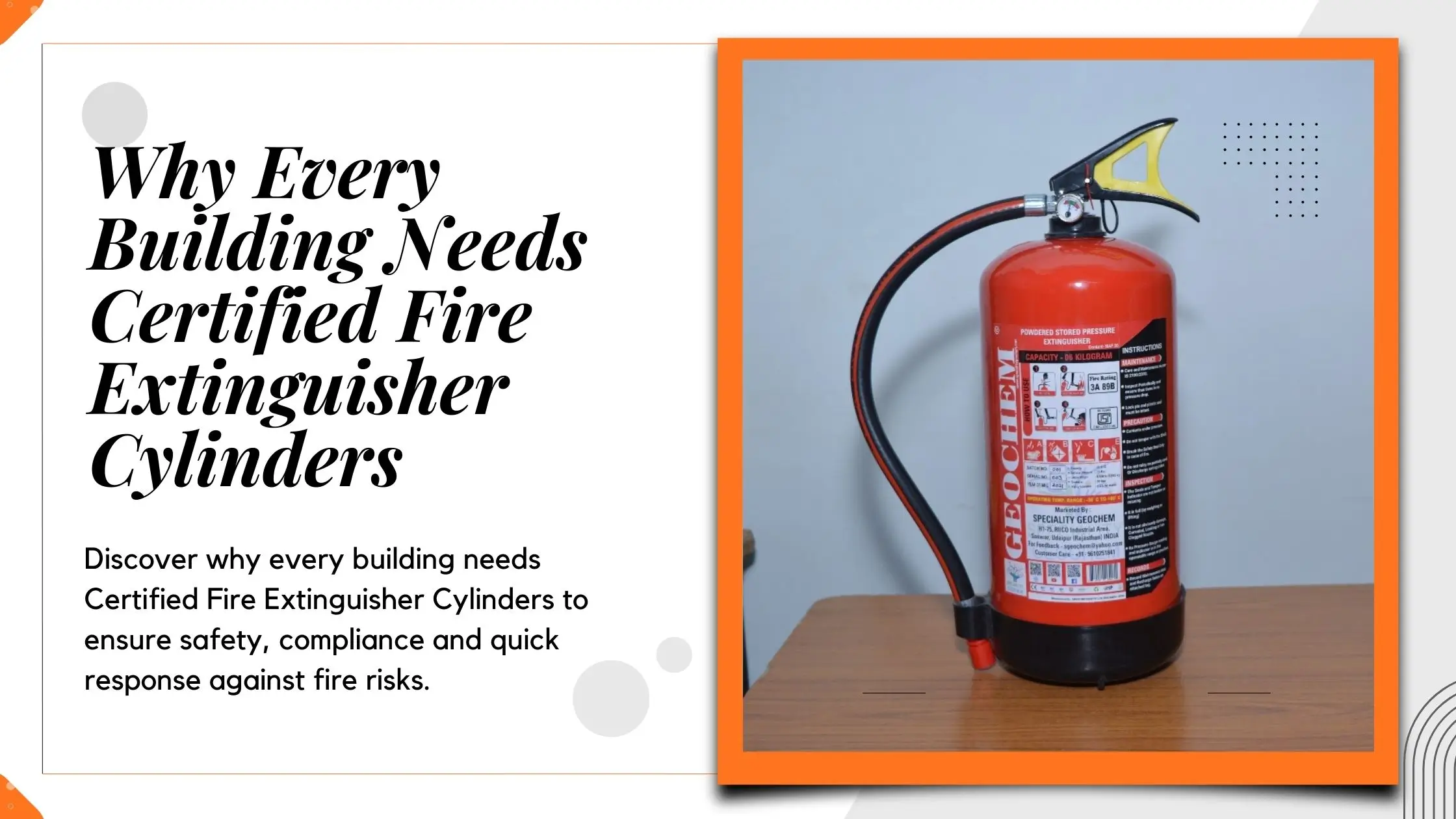 Why Every Building Needs Certified Fire Extinguisher Cylinders