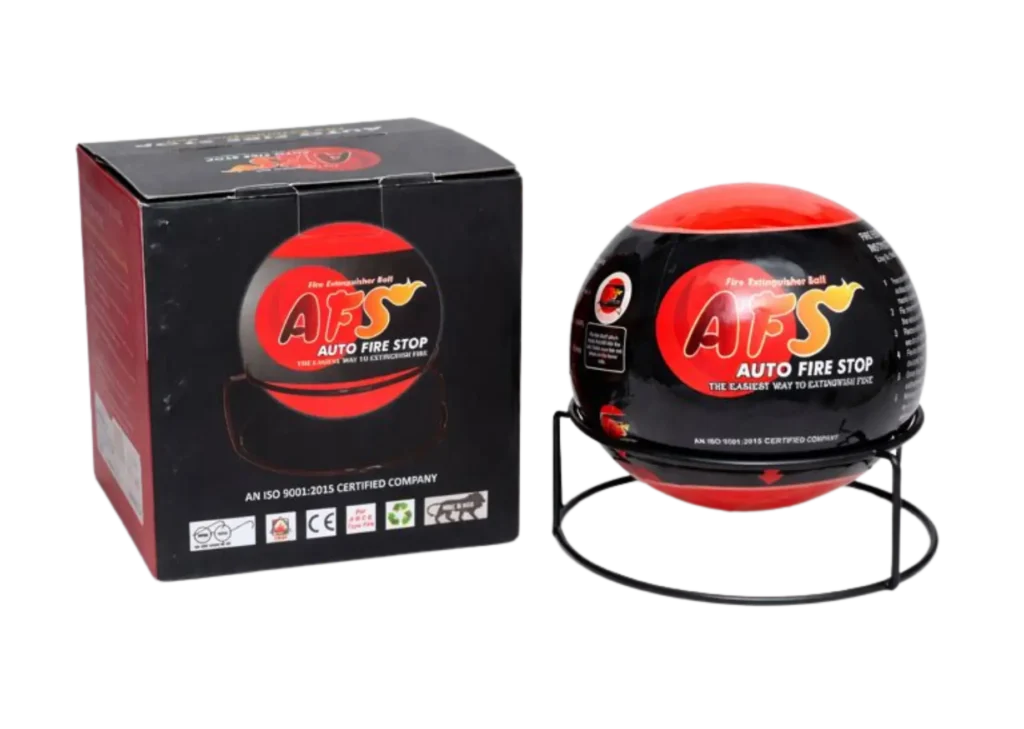 AFS Auto Fire Stop fire extinguisher ball with product box
