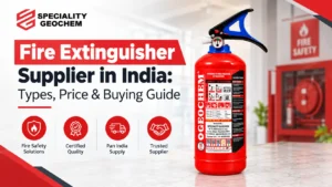 ISI-marked ABC, CO2, foam and water fire extinguishers from Speciality Geochem