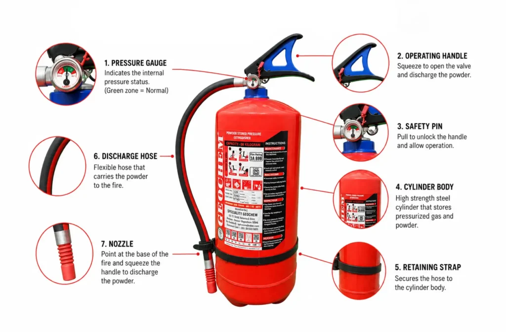 key components of fire extinguisher cylinder