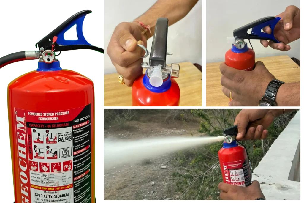 ABC powder fire extinguisher cylinder for Class A, B, and C fire protection in industrial and commercial areas