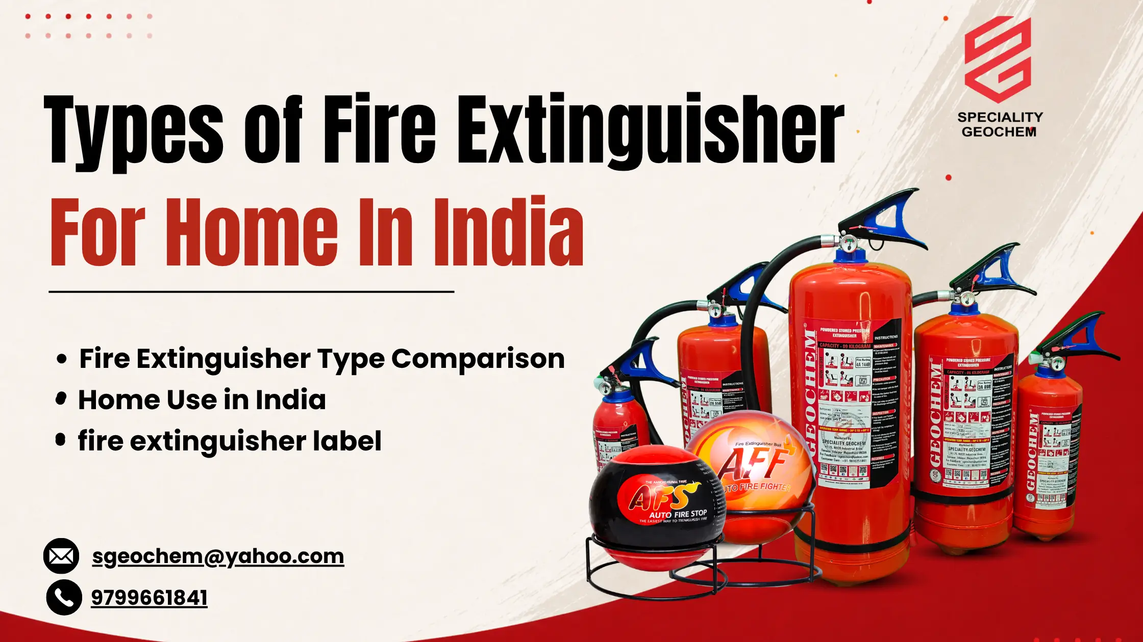 Types of Fire Extinguisher for Home Use in India